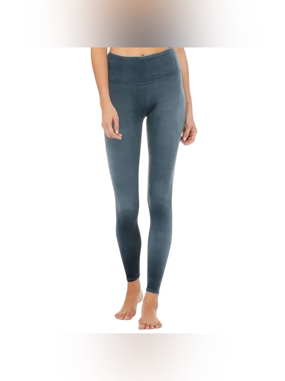 Alo Yoga High‎ Waisted Velvet  Midnight Blue
